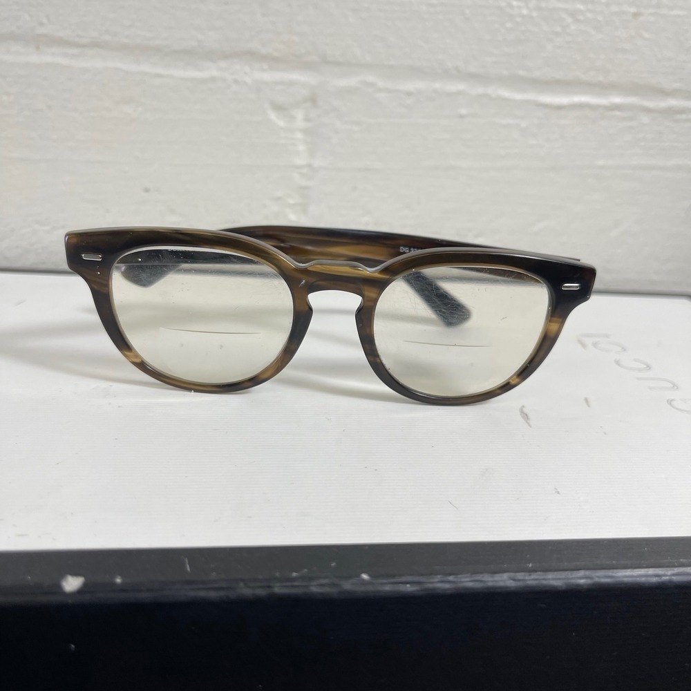 Dolce & Gabbana DG 3225 Brown Horn Round Eyeglasses Frames 48-20 145